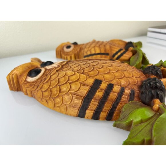 Homco Set of 2 Owl Wall Art Hangings Plastic Mid-Century Modern Vintage Bird - Picture 10 of 16